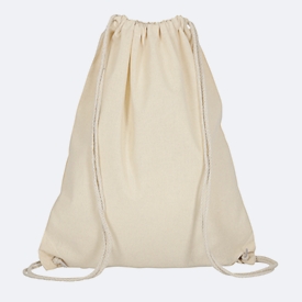 Sac de gym TEXXILLA, utilisable comme sac à dos, cordons de couleur naturelle, OEKO-TEX® STANDARD 100, L 380 x l 460 mm, coton, naturel