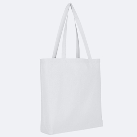 Sac de transport TEXXILLA CLASSIC, 2 anses longues, soufflet de fond et latéral, OEKO-TEX® STANDARD 100, L 380 x l 420 mm, coton, blanc