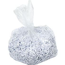 Sac poubelle pour destructeur de documents IQ Leitz, 40 L, polypropylène, 100 p., blanc, dans une boîte distributrice