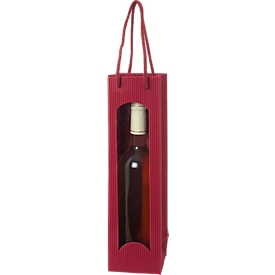 Sac pour bouteille de vin Vague ouverte, pour 1 bouteille, bordeaux, 20 p.