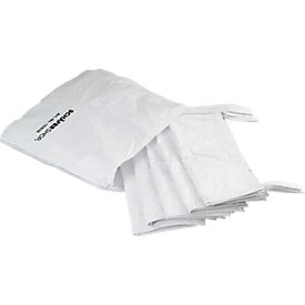Sac pour conteneurs Big Bag, ouvert en haut, jusqu'à 1,5 t, 4 boucles de levage, 5 pièces, L 900 x P 900 x H 900 mm, blanc
