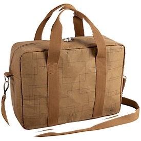 Sacoche pour ordinateur portable Exacompta Eterneco V2, aspect cuir, pour ordinateurs portables jusqu'à 15", documents jusqu'à DIN A4, L 400 x P 130 x H 290 mm, papier, marron