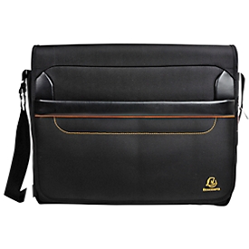 Sacoche pour ordinateur portable Exacompta Exactive, pour ordinateurs portables jusqu'à 14", documents jusqu'à DIN A4, L 380 x P 100 x H 305 mm, polyester, noir
