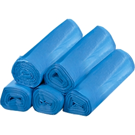 Sacs poubelle - HDPE - 70 L - 10 microns - 5 rouleaux de 50 pièces