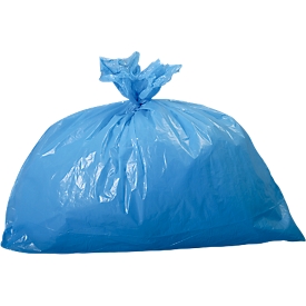 1 pièce sac poubelle bleu, LDPE, 90x110cm, 65my (Ct 150) 200L (90128)