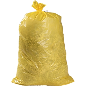 Sacs poubelles Premium - LDPE - 240 L - 80 microns - jaune - 100 p.