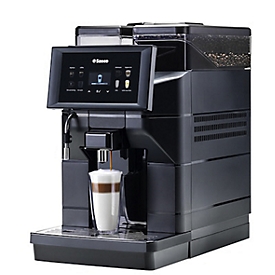 Saeco Machine à café automatique Aurora M2 9J0901, pour café en grains, 1900 W, jusqu'à 4 l/1,1 kg, fonction cappuccino à grande vitesse, bec verseur réglable en hauteur, noir mat