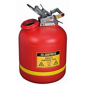 Sammelbehälter Premium Line, Hart-Polyethylen (HDPE), rot, 19 l, Ø 305 x H 508 mm, arretierbarer Klappdeckel, automatischer Druckausgleich