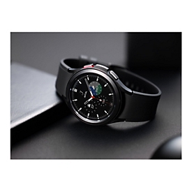 Samsung Galaxy Watch4 Classic - 42 mm - schwarz - intelligente Uhr mit Ridge Sport Band - Flouroelastomer - schwarz