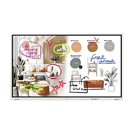 Samsung Multitouch-Display Flip WM75FX, 189,23 cm (75 Zoll), 3.840 x 2.160 Pixel, 20-fach Multi-Touch, White Gray