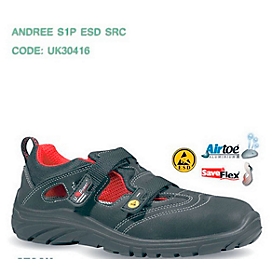 Sandale de sécurité ESD U-Power Andree, S1P, coque en aluminium, pointure 41