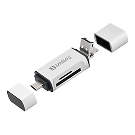 Sandberg - Kartenleser (microSD, SD) - micro USB / USB / USB-C