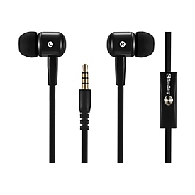 Sandberg Speak'n Go In-Earset - Ohrhörer mit Mikrofon - im Ohr - kabelgebunden - 3,5 mm Stecker - Schwarz