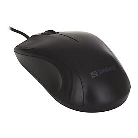 SANDBERG USB Mouse - Droitier - Optique - USB Type-A - 1200 DPI - Noir