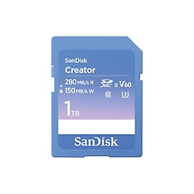 SanDisk Creator - Flash-Speicherkarte - 1 TB - Video Class V60 / UHS-II U3 / Class10 - SDXC UHS-II