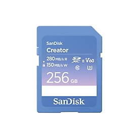 SanDisk Creator - Flash-Speicherkarte - 256 GB - Video Class V60 / UHS-II U3 / Class10 - SDXC UHS-II