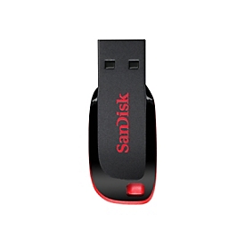SanDisk Cruzer Blade - USB-Flash-Laufwerk - 16 GB - USB 2.0 - Blau, grün, pink (Packung mit 3)