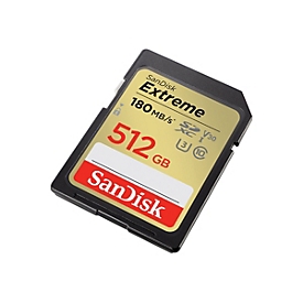 SanDisk Extreme - 512 Go - SDXC - Classe 10 - UHS-I - 180 Mo/s - 130 Mo/s
