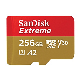 SanDisk Extreme - Flash-Speicherkarte - 256 GB - A2 / Video Class V30 / UHS-I U3 / Class10 - microSDXC UHS-I