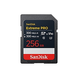 SanDisk Extreme Pro - Flash-Speicherkarte - 256 GB - Video Class V90 / UHS-II U3 / Class10 - SDXC UHS-II