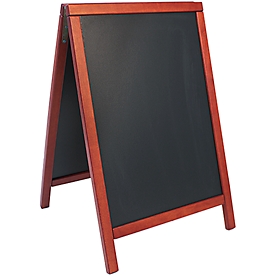Sandwichkrijtbord met rand van mahoniehout, verschillende afmetingen, 550 x 850 mm
