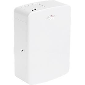 Sanitaire Poubelle Janibell Privé, volume 7,5 l, technique de détection, verrouillable, L 140 x l 292 x H 422 mm, plastique ABS, blanc