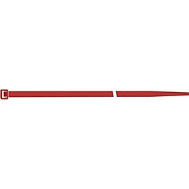 SapiSelco Kabelbinder, L 280 x B 4,5 mm, Polyamid 6.6 rot, Zugbelastung 220N, innenverzahnt, 100 Stück