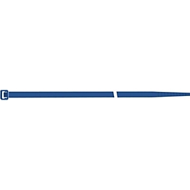 SapiSelco kabelbinders, L 280 x B 4,5 mm, polyamide 6.6 blauw, getand, UL94 V2, 220N trekbelasting, 100 stuks