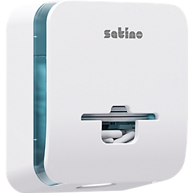 Satino dispenser voor vrouwelijke hygiëne FemCare HYGINITY, 3-in-1, voor maximaal 160 tampons/30 maandverband, B 212 x D 251 x H 116 mm, kunststof, wit