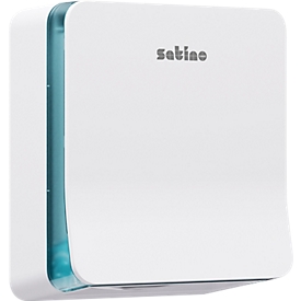 Satino Falthandtuchspender S – ABS‑Kunststoff – für V‑ und C‑gefaltete Handtücher – L 301 x T 165 x H 350 mm – weiß
