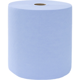 Satino Putztuchrolle HiLine, blau, 3-lagig, Tuch 265 x 350 mm, 1 Rolle
