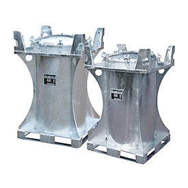 Schadstoff-Container BAUER SC 240, Stahlblech, Einfüllöffnung Ø 610 mm, B 800 x T 800 x H 1095 mm