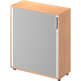 Schäfer Shop Armoire Genius à rideau transversal TETRIS WOOD, 3 HC, L 1000 mm, hauteur incl. patins, décor hêtre