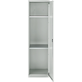 Schäfer Shop Armoire multi-usages Genius FS, modulaire, verrouillable, sans paroi médiane, 2 étagères, L 545 x P 520 x H 1950 mm, acier, gris clair