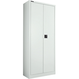 Schäfer Shop Armoire universelle Pure, 5 HC, 4 tablettes, verrouillable, L 800 x P 400 x H 1935 mm, acier, gris clair RAL 7035/gris clair RAL 7035