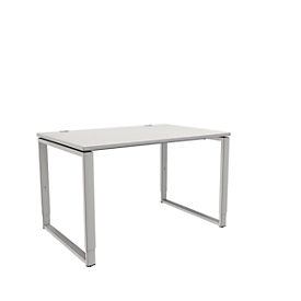 Schäfer Shop Bureau Genius Modena Flex, réglable en hauteur, forme rectangulaire, pied en forme d'étrier, largeur 1200 mm, gris clair
