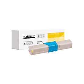 SCHÄFER SHOP cassette de toner compatible OKI 44469704, jaune