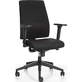 Schäfer Shop Chaise de bureau Select T4, avec accoudoirs, mécanisme synchrone, siège multicouche, soutien lombaire Airpressure, noir