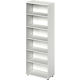 Schäfer Shop Étagère Genius TETRIS WOOD, 6 HC, hauteur avec patins, L 800 mm, gris clair
