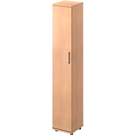 Schäfer Shop Genius Armario de puertas batientes TETRIS WOOD, 6 AA, An 400 x P 421 x Al 2270 mm, altura incl. deslizador, puerta a la izquierda, acabado en haya 