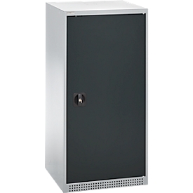 Schäfer Shop Genius armoire à double porte FS, acier, avec trous de ventilation, L 545 x P 520 x H 1105 mm, 3 OH, blanc aluminium/gris anthracite, jusqu'à 150 kg