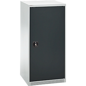 Schäfer Shop Genius armoire à double porte FS, acier, avec trous de ventilation, L 545 x P 520 x H 1105 mm, 3 OH, gris clair/anthracite, jusqu'à 150 kg