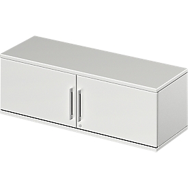 Schäfer Shop Genius Armoire à portes battantes à poser TETRIS WOOD, 1 HC, l. 1200, gris clair