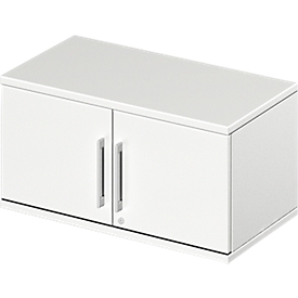 Schäfer Shop Genius Armoire à portes battantes à poser TETRIS WOOD, 1 HC, l. 800, blanc