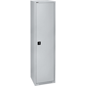 Schäfer Shop Genius Armoire à portes battantes FS, acier, avec trous d'aération, L 545 x P 420 x H 1950 mm, 5 HC, aluminium blanc/aluminium blanc, jusqu'à 250 kg