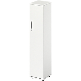 Schäfer Shop Genius Armoire à portes battantes TETRIS WOOD, 5 HC, l. 400 x P 421 x H 1910 mm, hauteur (patins inclus), porte fixée à droite 