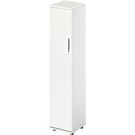 Schäfer Shop Genius Armoire à portes battantes TETRIS WOOD, 5 HC, l. 400 x P 421 x H 1910 mm, hauteur (patins inclus), porte fixée à gauche 