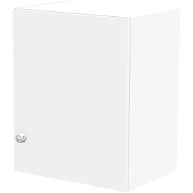 Schäfer Shop Genius Armoire à poser TETRIS WALL, 2 hauteurs de classeur, charnière de porte côté droit, l. 600 x P 440 x H 740 mm, blanc
