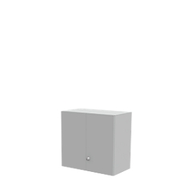 Schäfer Shop Genius Armoire à poser TETRIS WALL, 2 hauteurs de classeur, charnière de porte côté droit, l. 800 x P 440 x H 740 mm, gris clair
