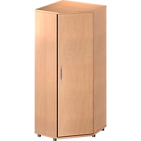 Schäfer Shop Genius Armoire d'angle TETRIS WOOD, 5 HC, l. 800 x H 1910 mm, hauteur (patins inclus), coloris hêtre 